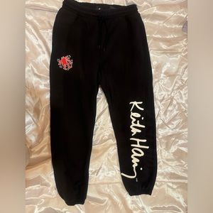 Black H&M Keith Haring Sweatpants